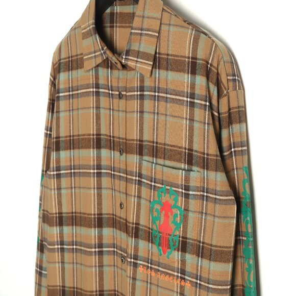 Chrome Hearts Flannel Sword Check Shirt - Picture 3 of 9